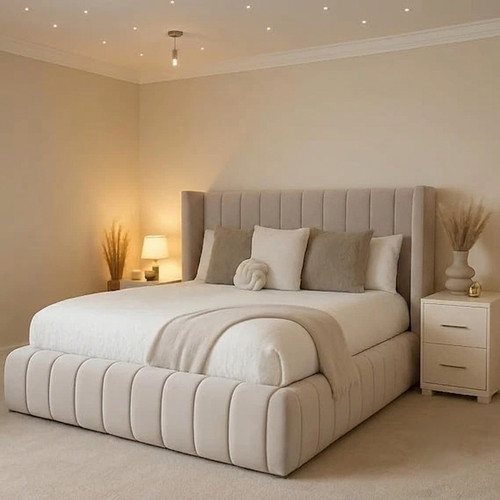 Winged panel bed - bed, plush