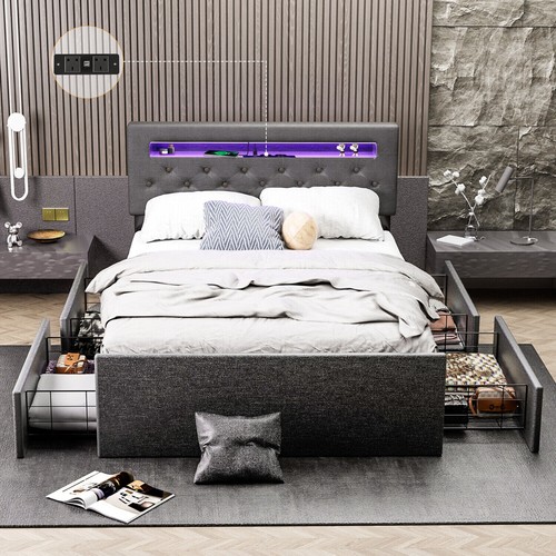4ft6 double bed - with, 4