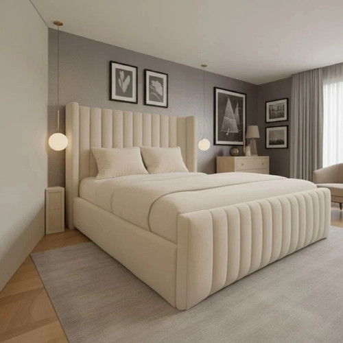 Winged panel bed frame - winged,