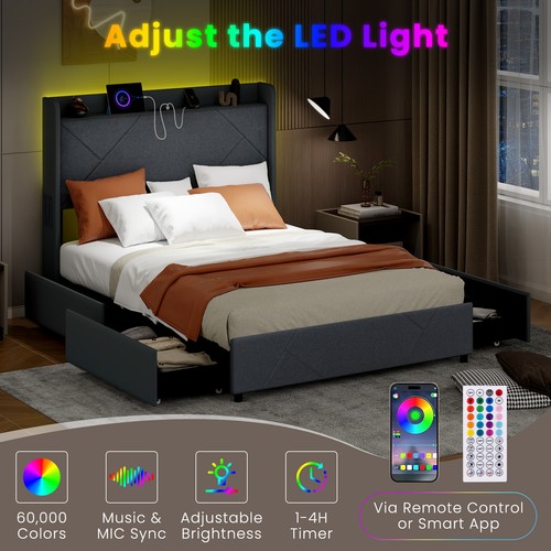 Upholstered bed frame - upholstered,