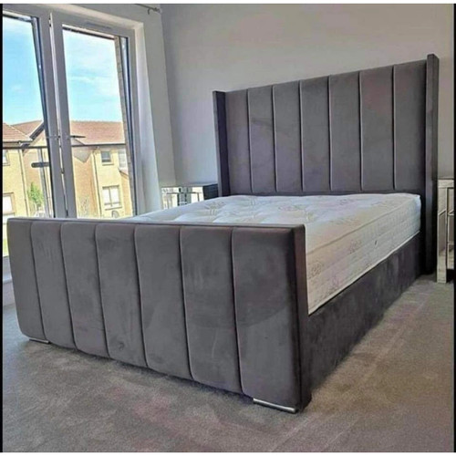 Double winged panel bed - double,