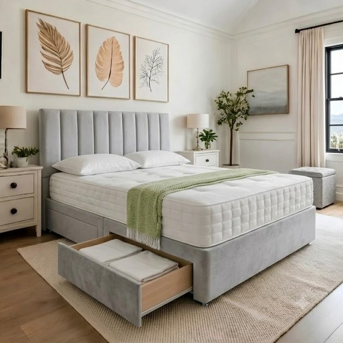 Luxury divan bed set with - luxury,