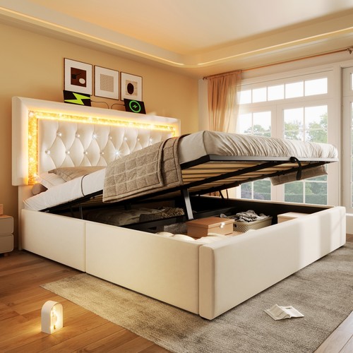 Velvet upholstered king - king, size