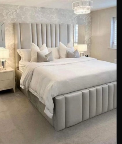 Cream velvet upholstered - cream,