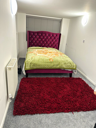 Red velvet upholstered - red,