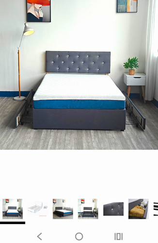 Grey fabric upholstered - grey,