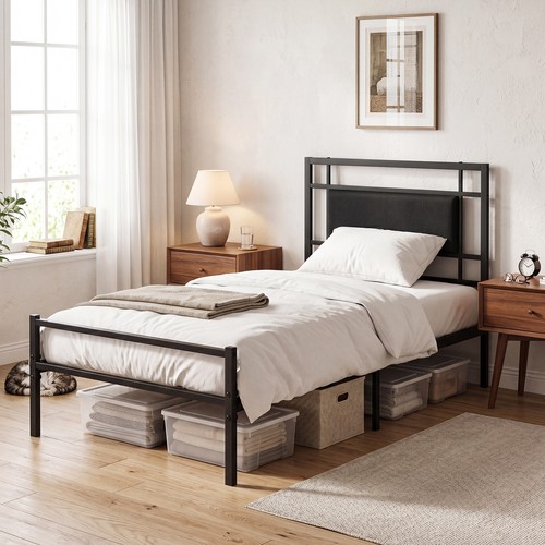 Single bed frame heavy duty - frame, heavy-duty