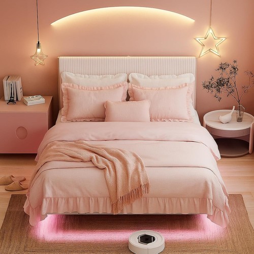King size floating bed - king, frame