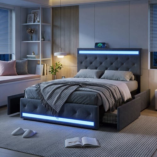 4ft double bed frame with - 4.4ft,