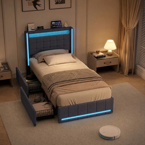 New storage upholstered - storage, bed