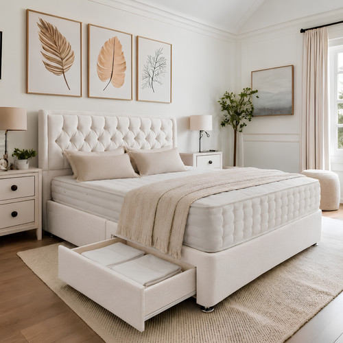 Plush divan bed - divan,