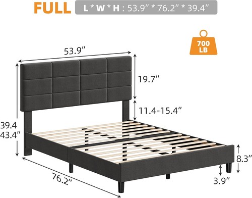 Upholstered bed frame bedroom - upholstered,