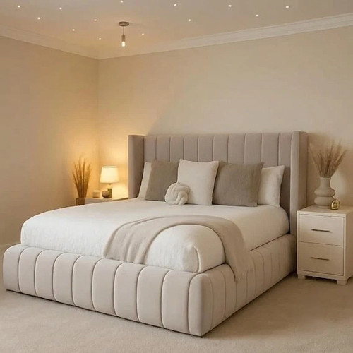 Winged panel bed frame plush - winged,