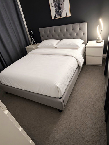 King size grey upholstered - king,