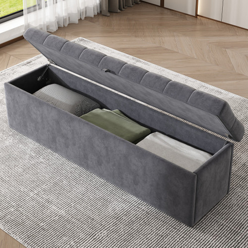 Velvet upholstered bench - velvet,