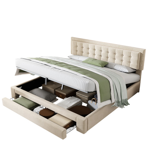 Ottoman storage gas lift bed - ottoman,