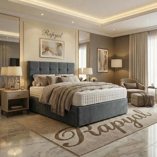 Plush divan bed set - divan, with