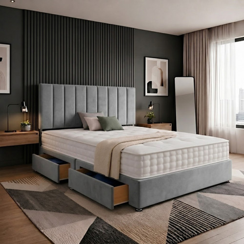 Reinforced divan bed memory - bed,