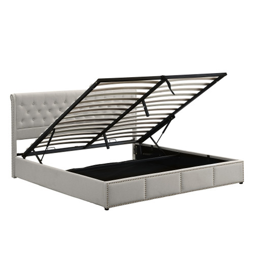 Upholstered bed double - upholstered, bed,double