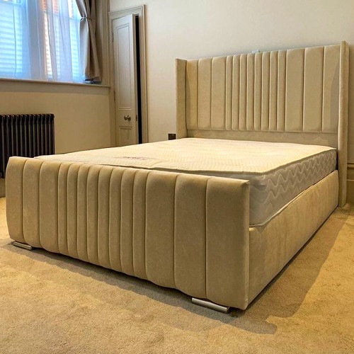 Double upholstered bed frame - double,