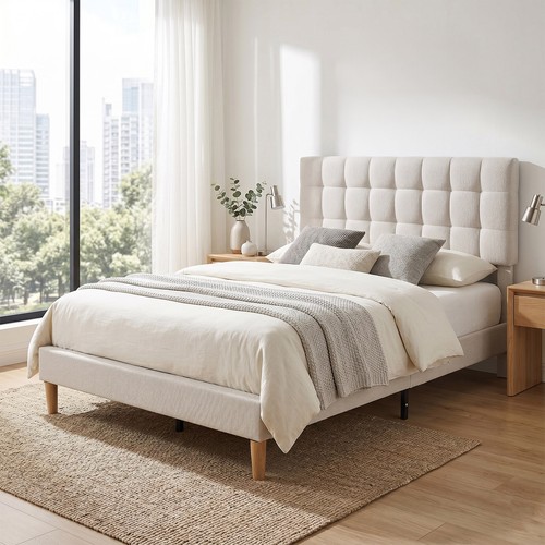 Upholstered double bed frame - upholstered,