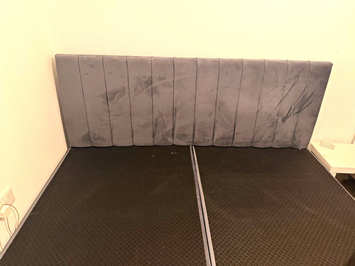 Super king size bed - frame, grey