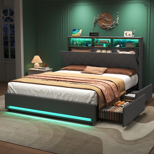 Upholstered bed 4ft6 double - upholstered,