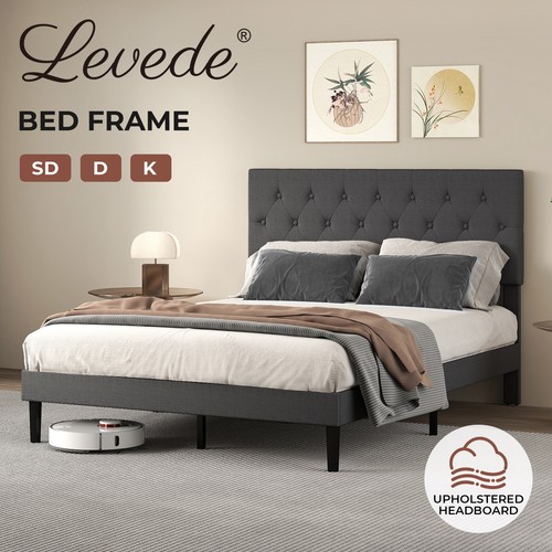 Levede upholstered bed - bed, frame