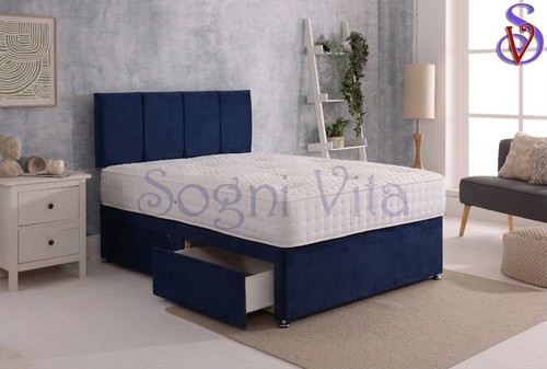 Grey divan bed - divan, with