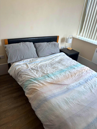 Double bed frame black - bed, faux