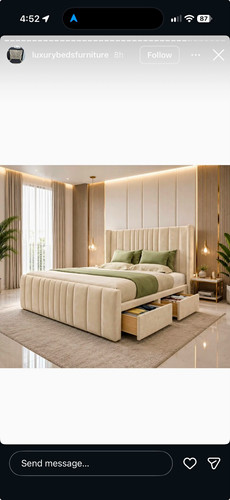 Upholstered fabric king size - king,